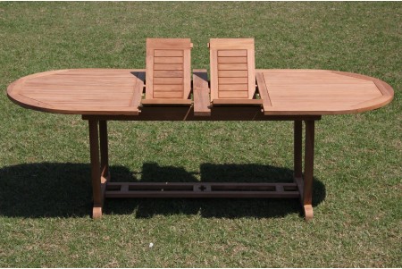 9 PC Dining Set - 94" Double Extension Masc Oval Table & 8 Arbor Stacking Chairs (6 Armless, 2 Arms)  