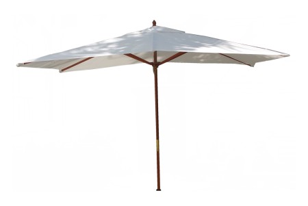 10 Feet Rectangle Teak Wood Umbrella (Teak Wood Pole) with Sunbrella Fabric