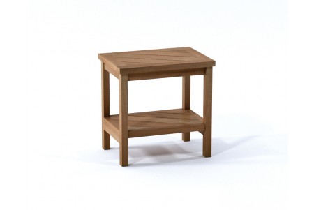 18" Berlin Teak Shower Bench with Shelf