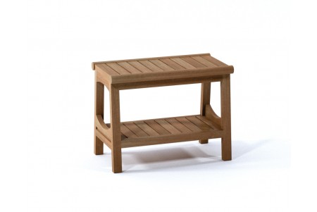 24" Perth Teak Shower Bench with Shelf