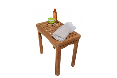 20.5" Teak Shower Stool