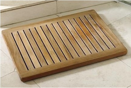 24" Teak Door Bath Mat