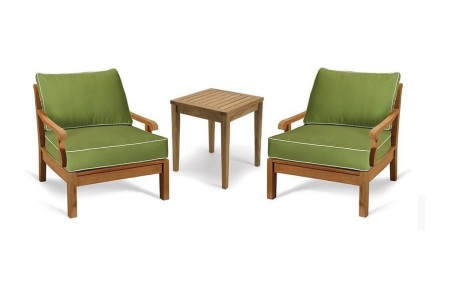 3 PC Sack Sofa Chair Set - 2 Lounge Chairs and Side Table