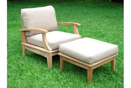 2 PC Somer Sofa Chair Set - Lounge Chair and Ottoman