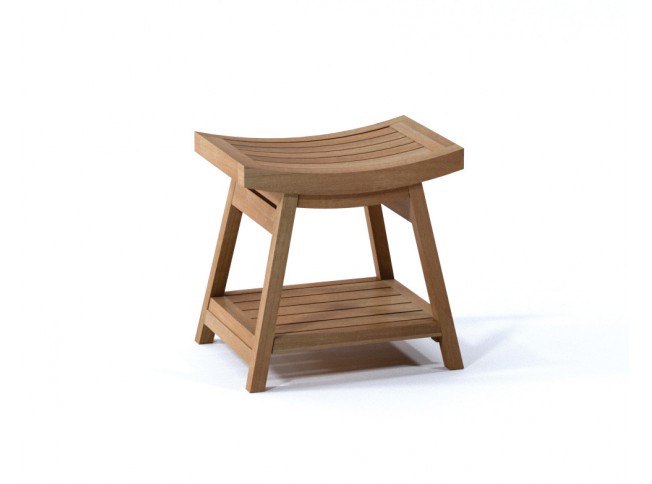 18 Barcelona Teak Shower Bench With Shelf Teak Outdoor Furniture