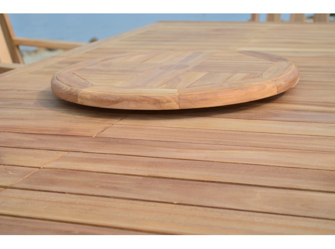 Teak Lazy Susan Turntable - Teak Outdoor Furniture